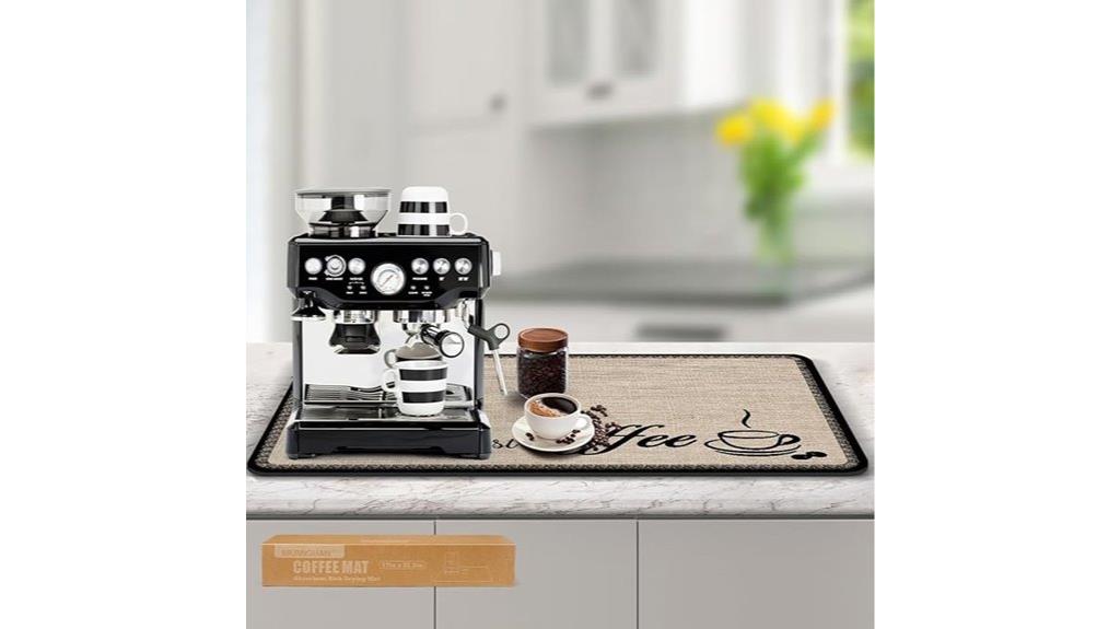 linen coffee counter mat