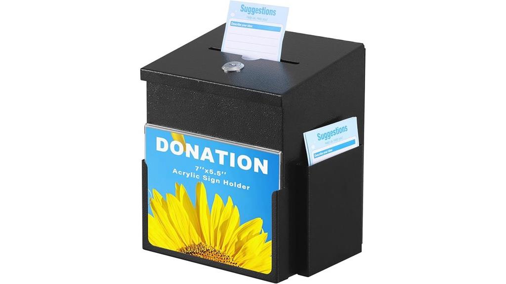 lockable donation suggestion box