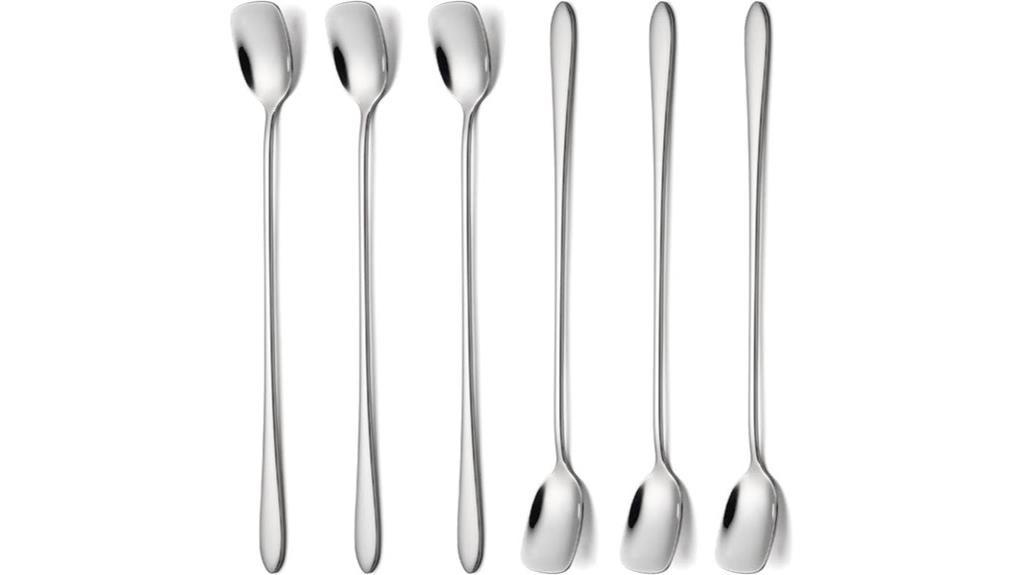 long stainless coffee spoons