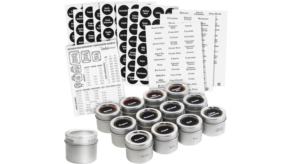 magnetic spice jar labels
