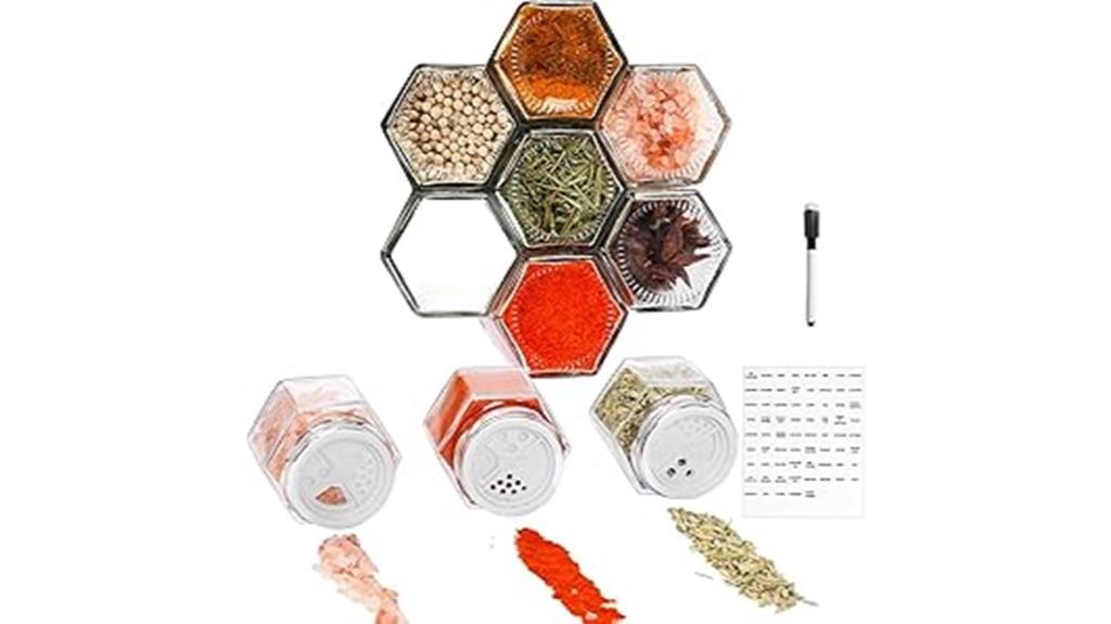 magnetic spice jar set