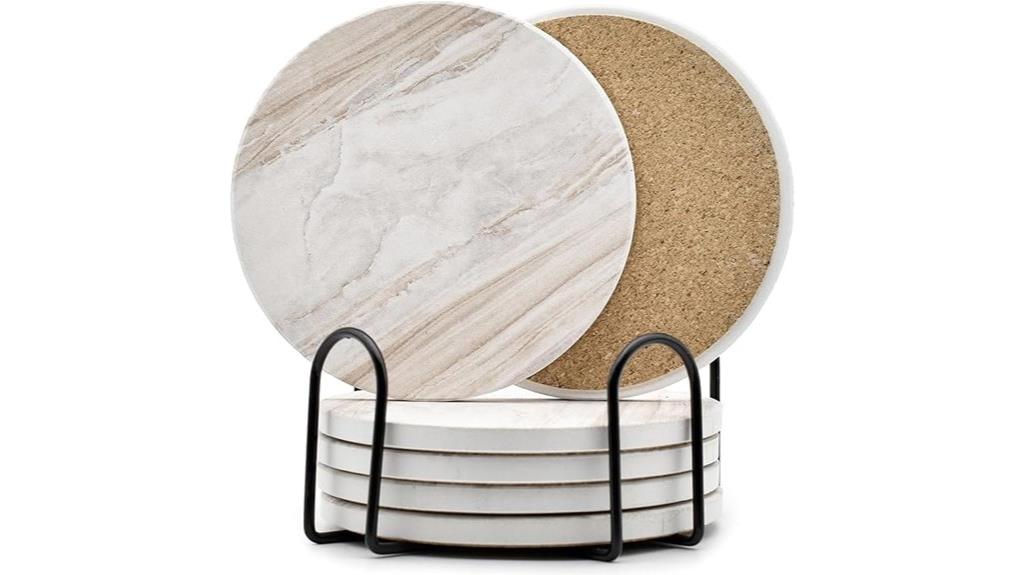 marble pattern ceramic coasters
