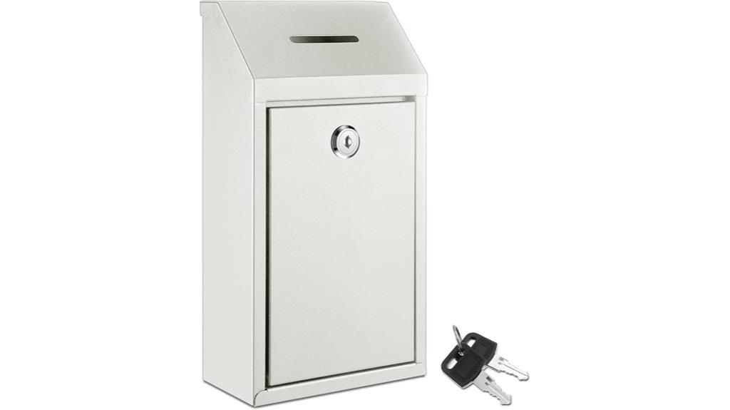 metal locking donation box