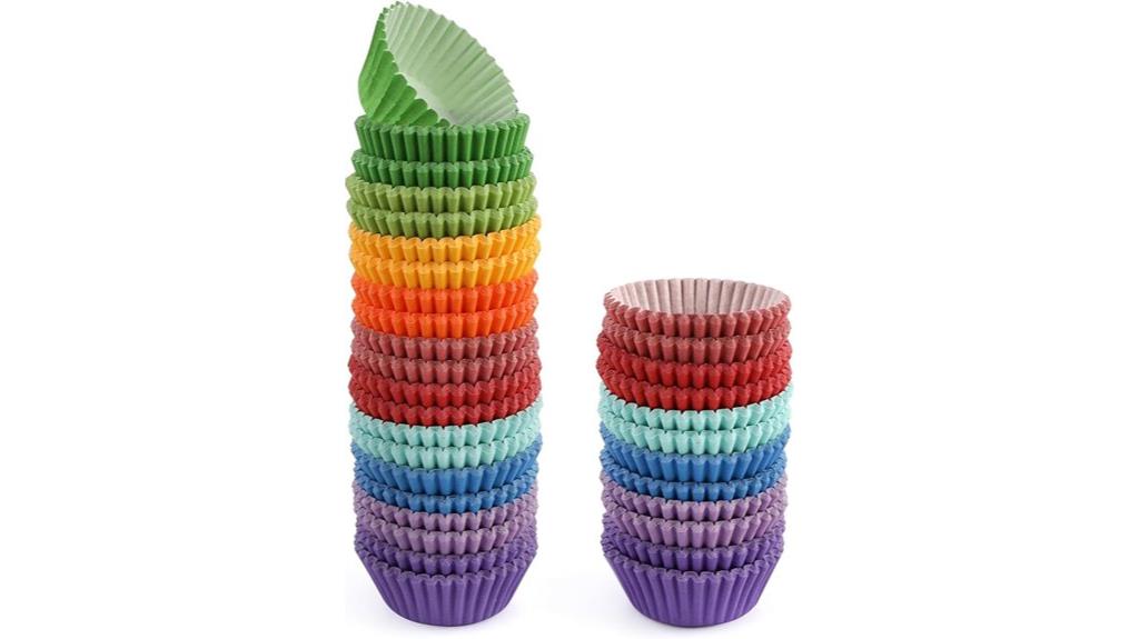 mini cupcake liners 500 pieces