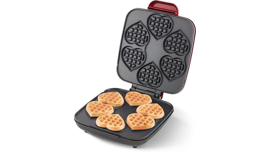 mini heart waffle maker