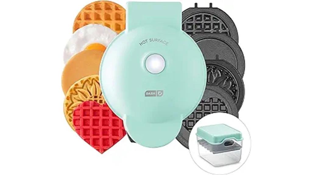 mini waffle maker with removable plates