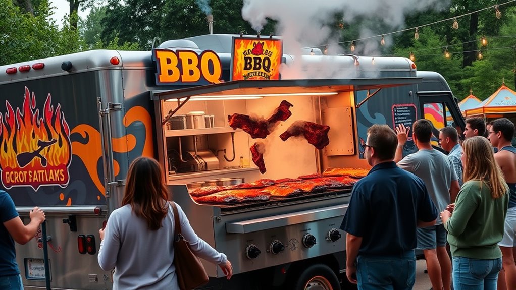 mobile bbq with safety standards