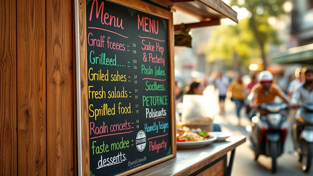 mobile food menu development