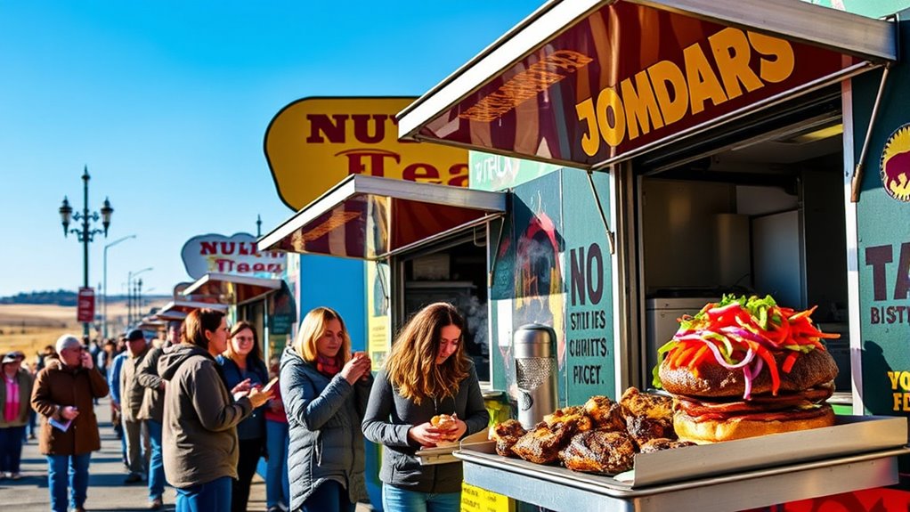 mobile food trucks at game