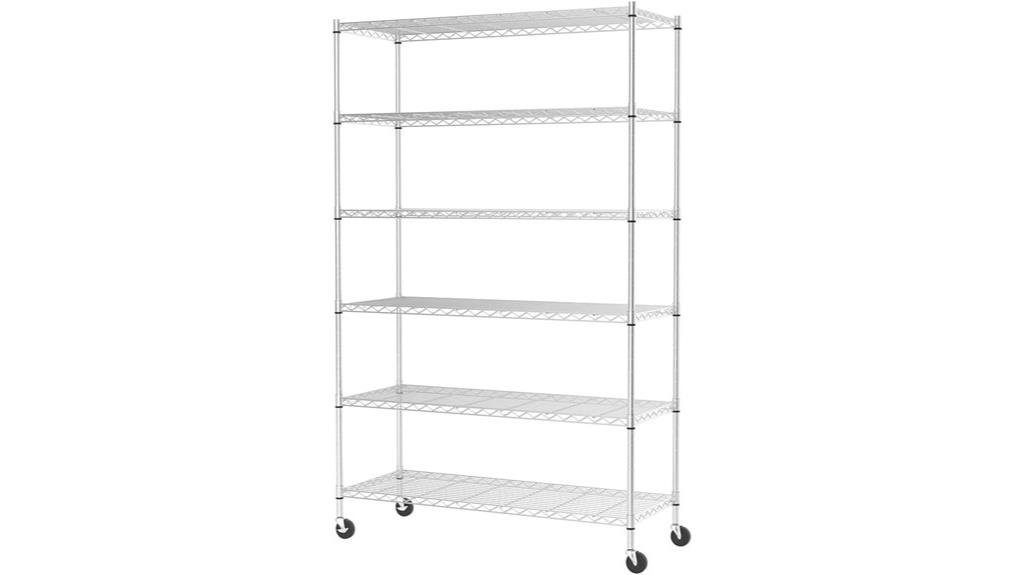 mobile wire shelving cart
