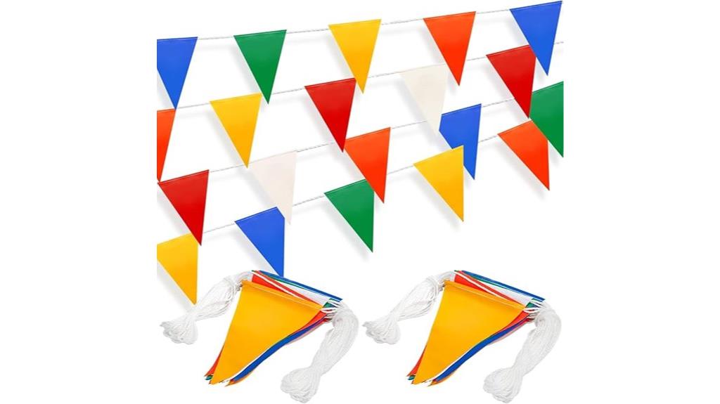 multicolor pennant banner flags