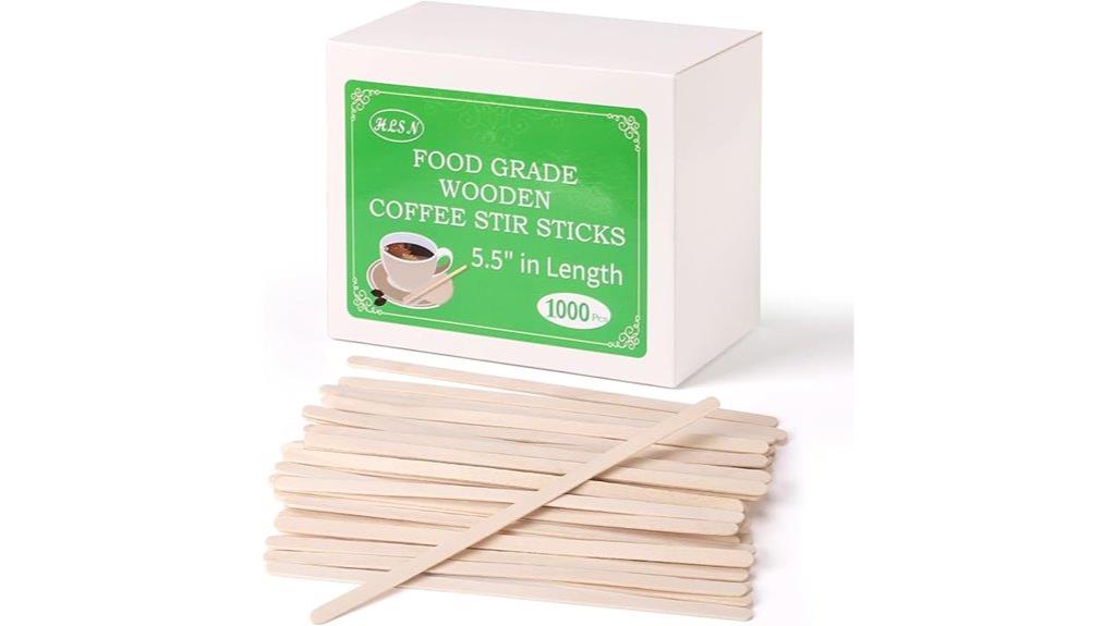 natural birch coffee stirrers