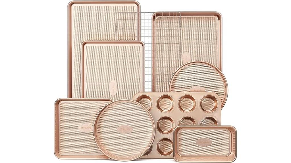 nine piece nonstick baking set