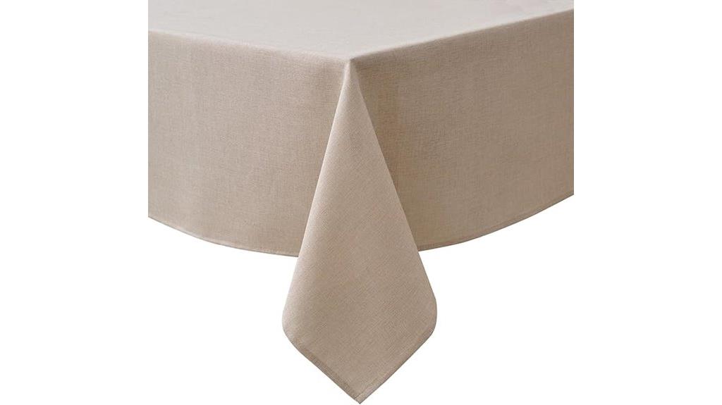 oatmeal linen rectangle tablecloth