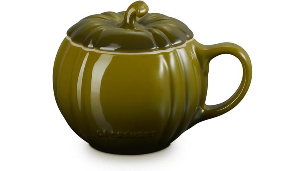 olive pumpkin mug lid