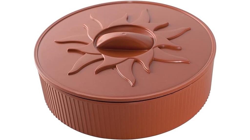 orange microwave tortilla warmer