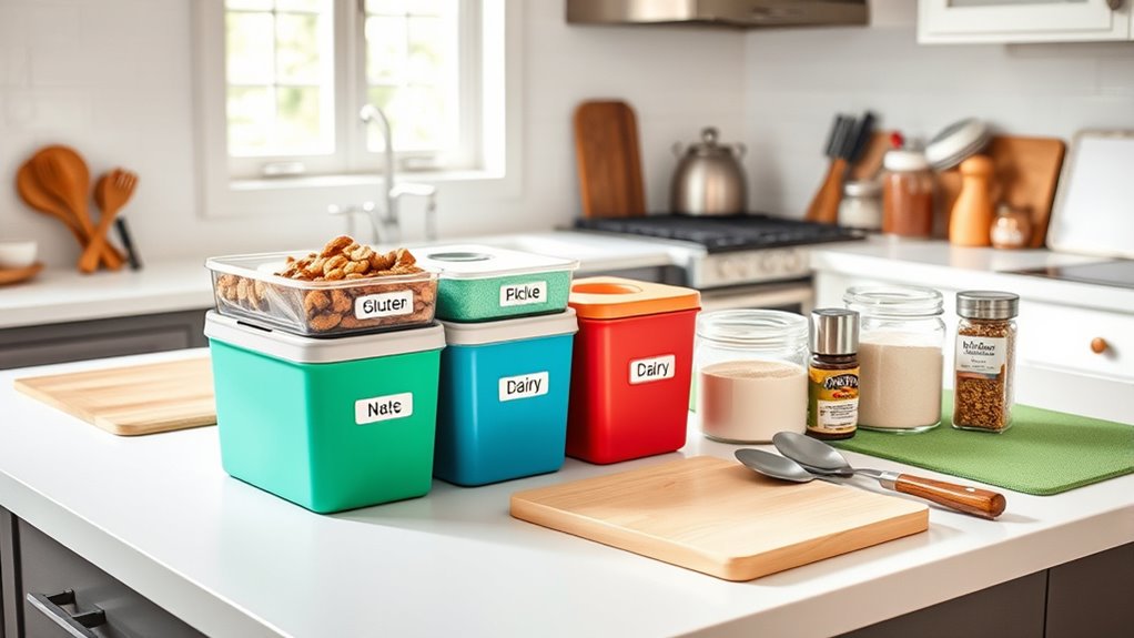 organize ingredients to prevent cross contact