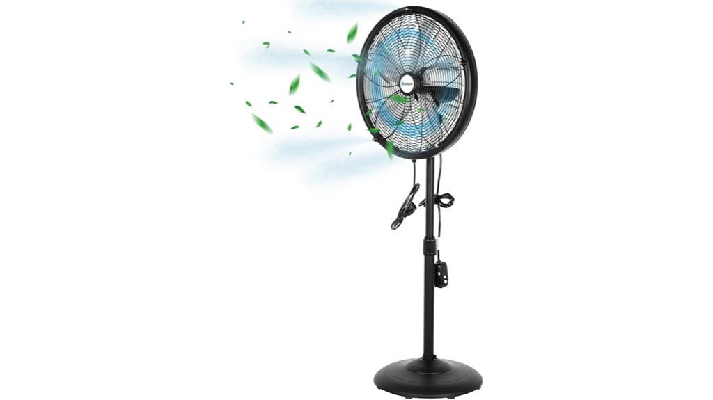 outdoor misting fan adjustable