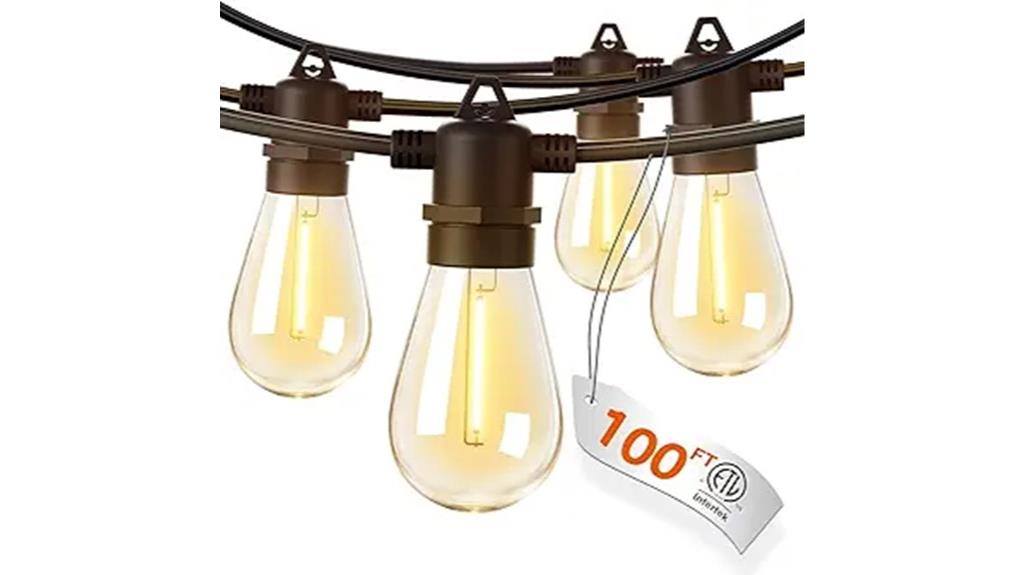 outdoor waterproof edison string
