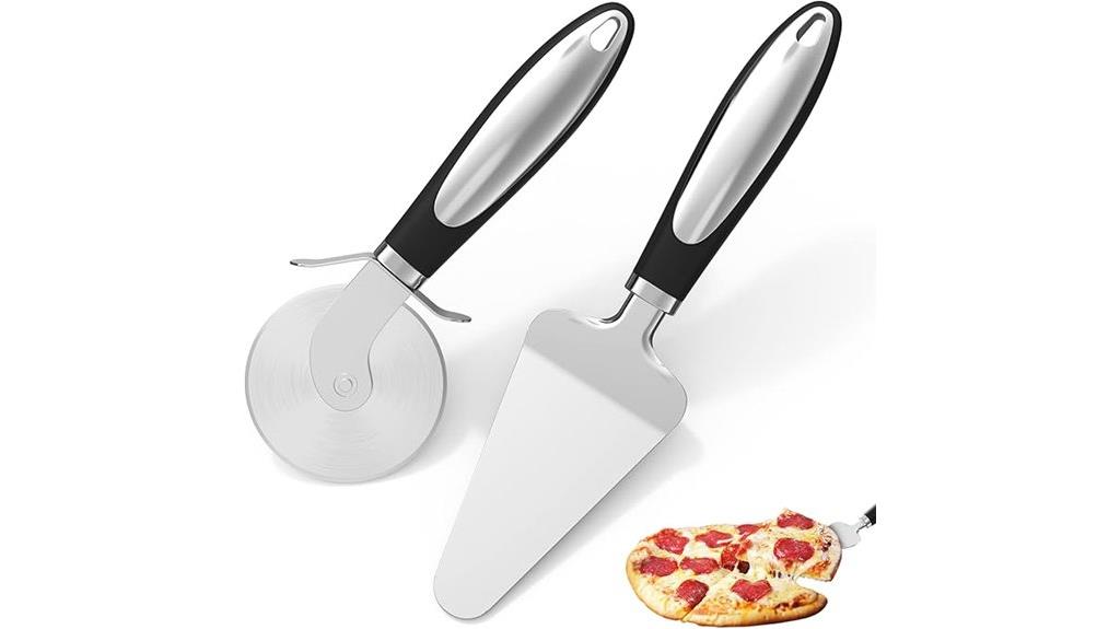 pizza cutter and server
