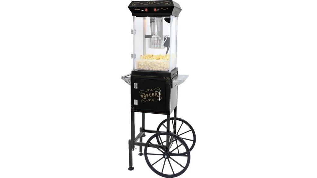 popcorn cart with kettle