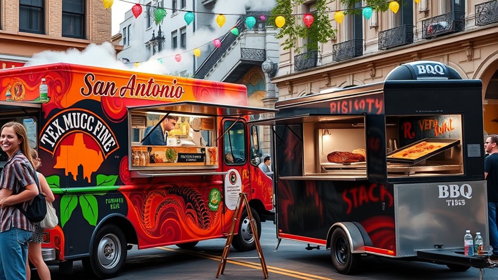 popular food truck gathering