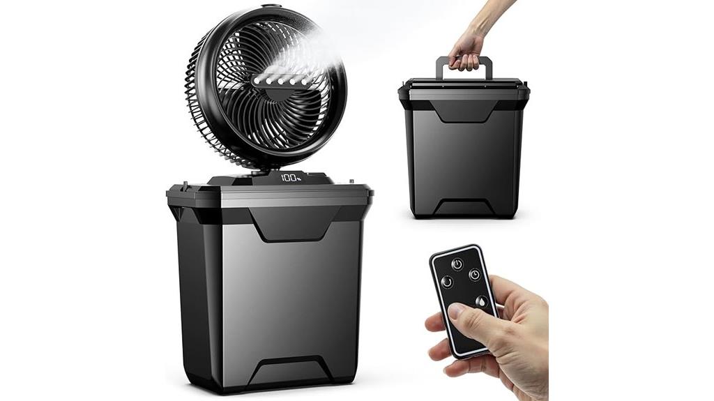 portable 10 inch misting fan