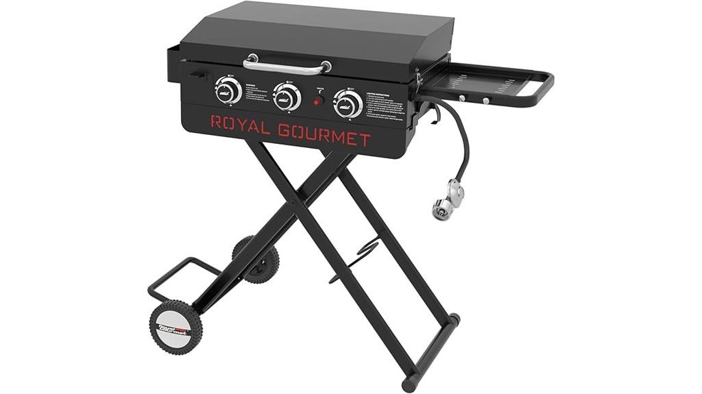 portable 3 burner gas griddle