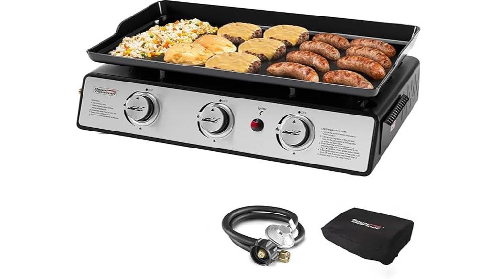 portable 3 burner gas grill