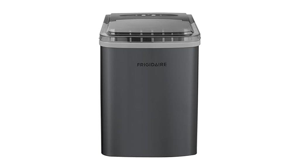 portable black stainless ice maker