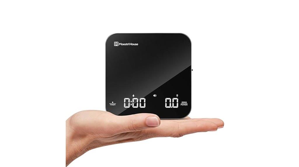 portable espresso scale with timer