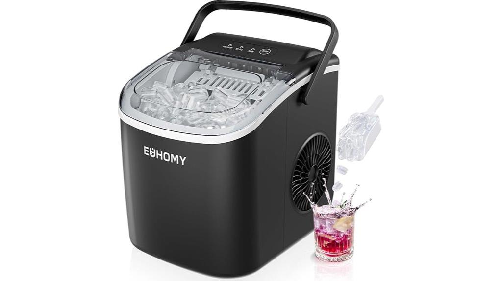 portable ice maker with auto cleaning