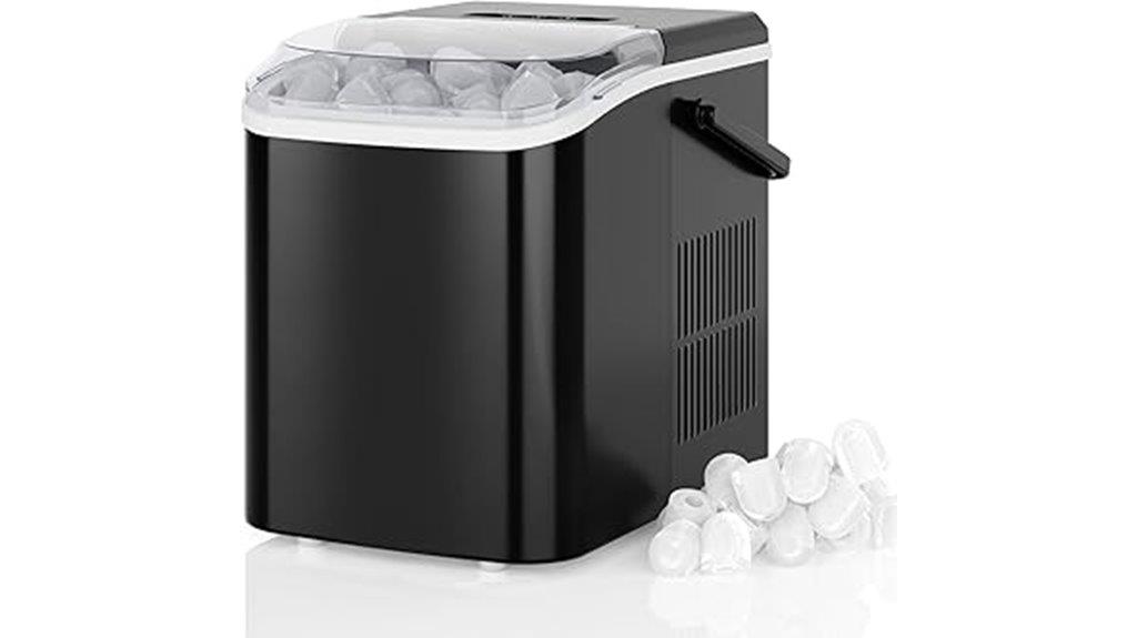 portable ice maker with self cleaning