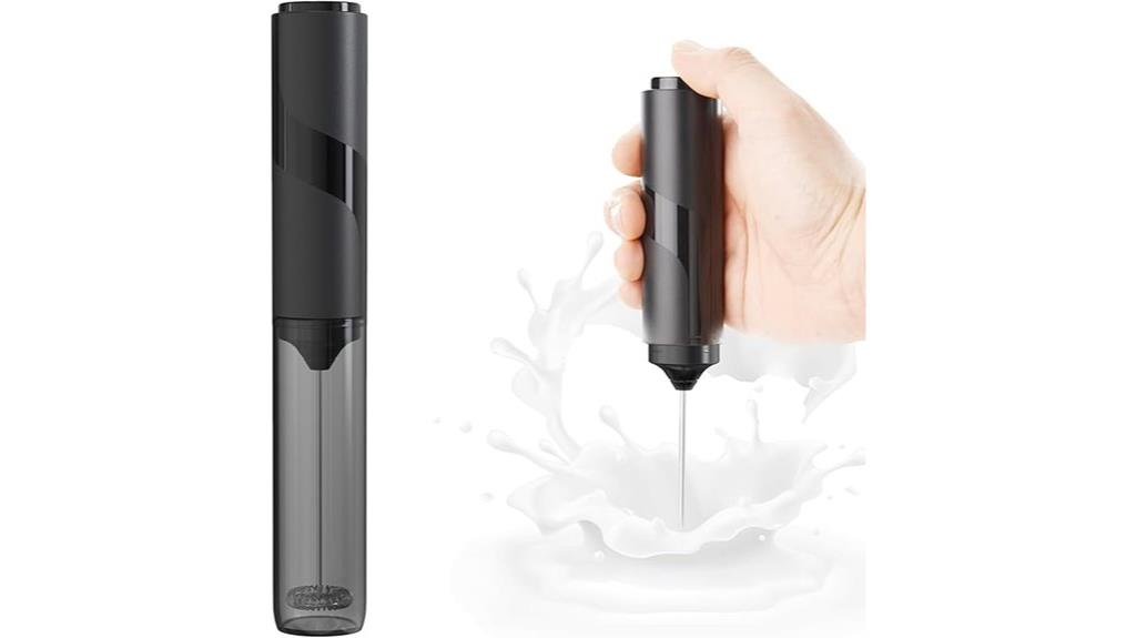 portable milk frother with cover