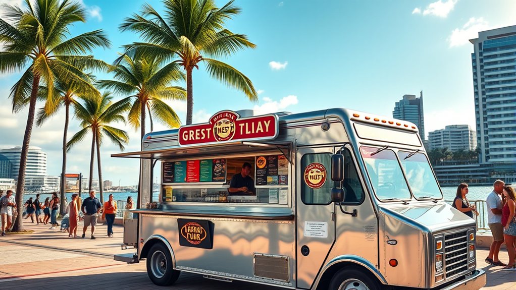 prime high traffic food truck sites