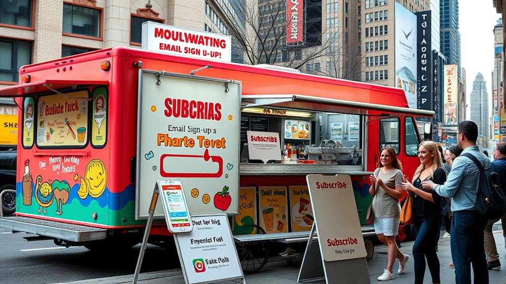 promote sign ups with signage