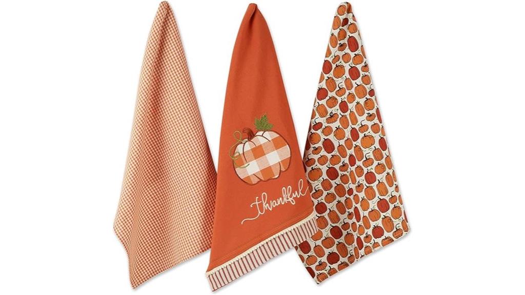 pumpkin spice kitchen towels