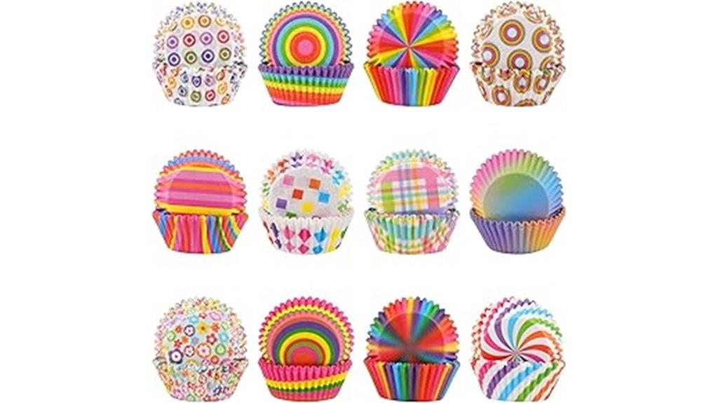 rainbow cupcake liner pack