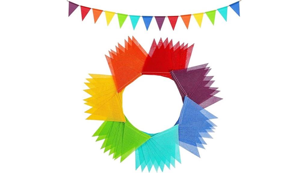 rainbow triangle banner garland