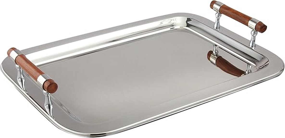 rectangular stainless steel tray