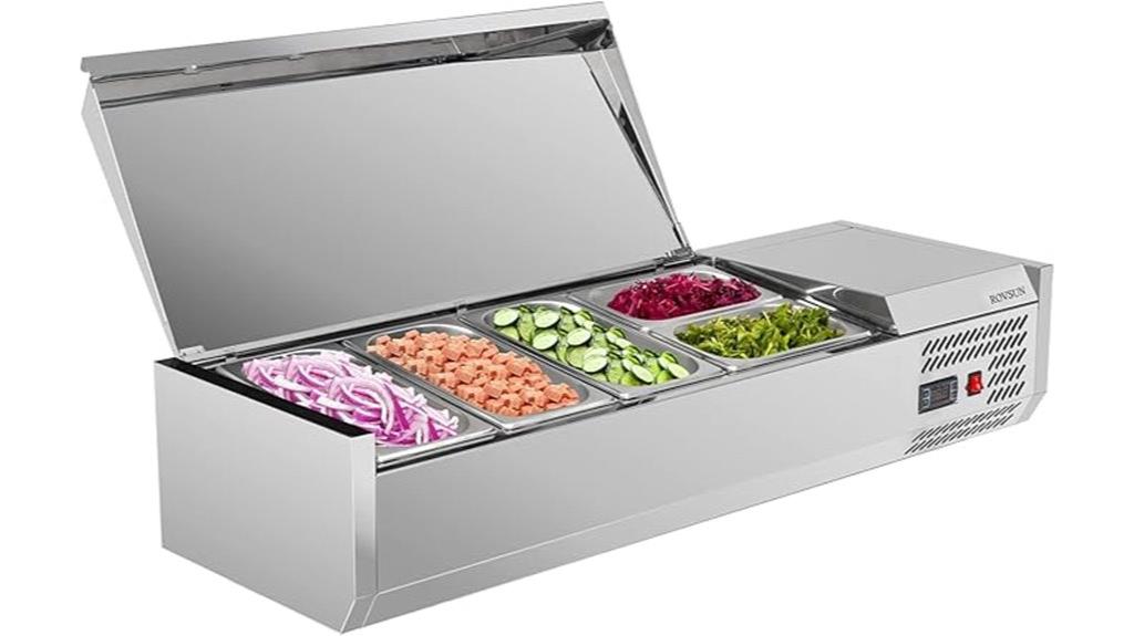 refrigerated salad bar table