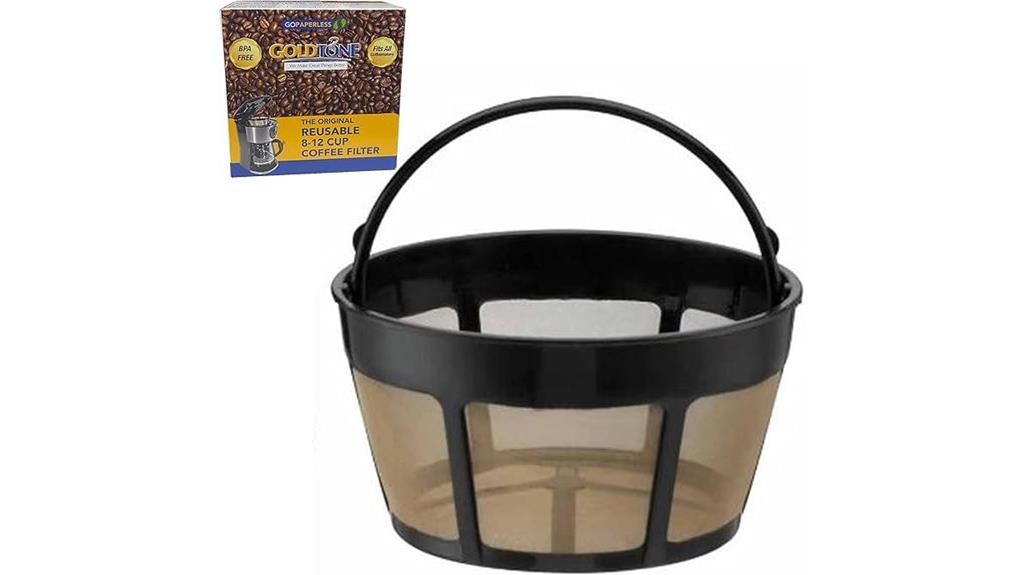 reusable goldtone coffee filter