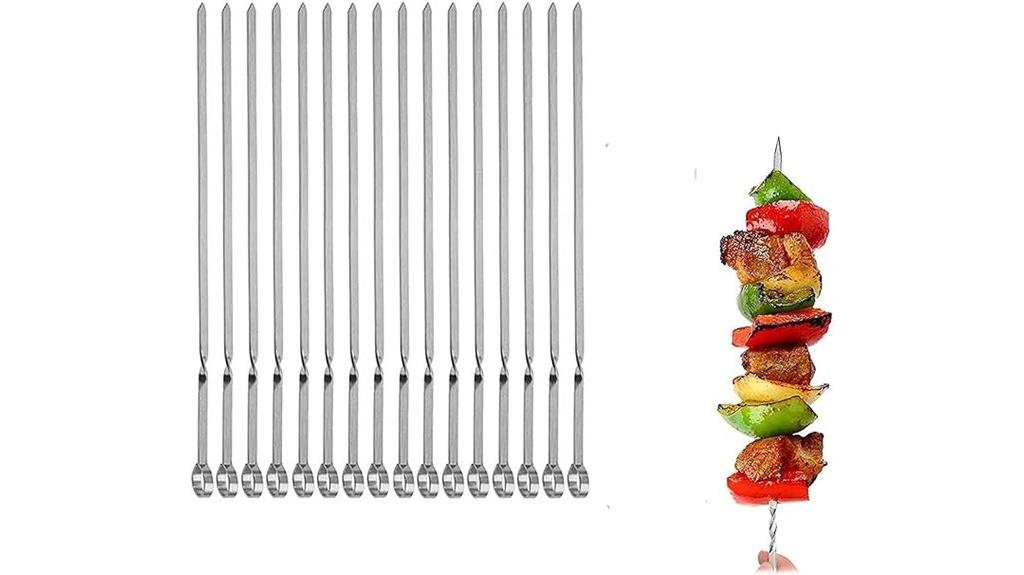 reusable metal barbecue skewers