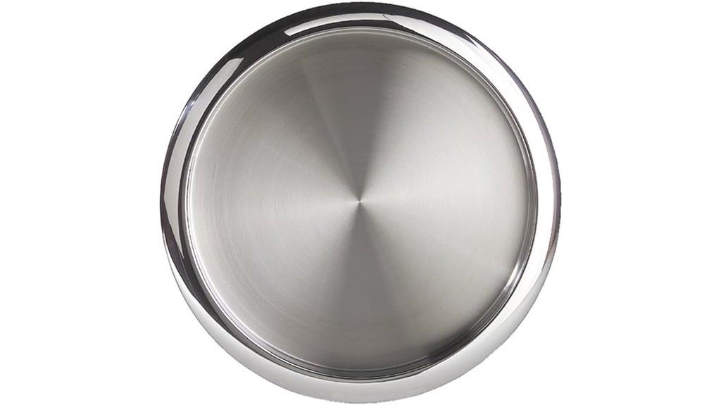 round steel serving tray