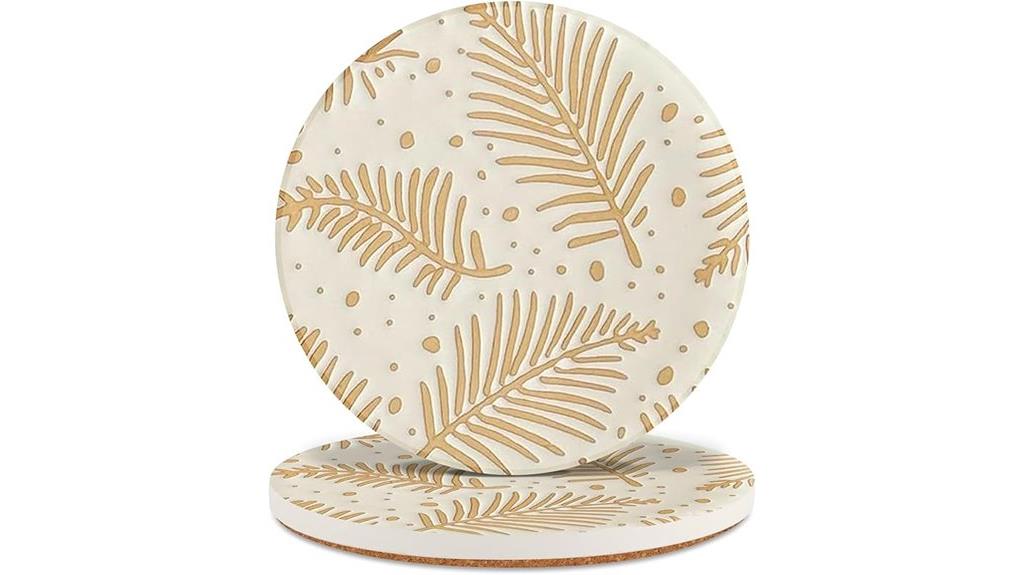 rustic cork wood coasters