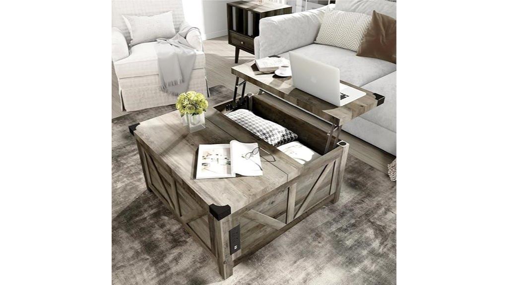 rustic storage coffee table