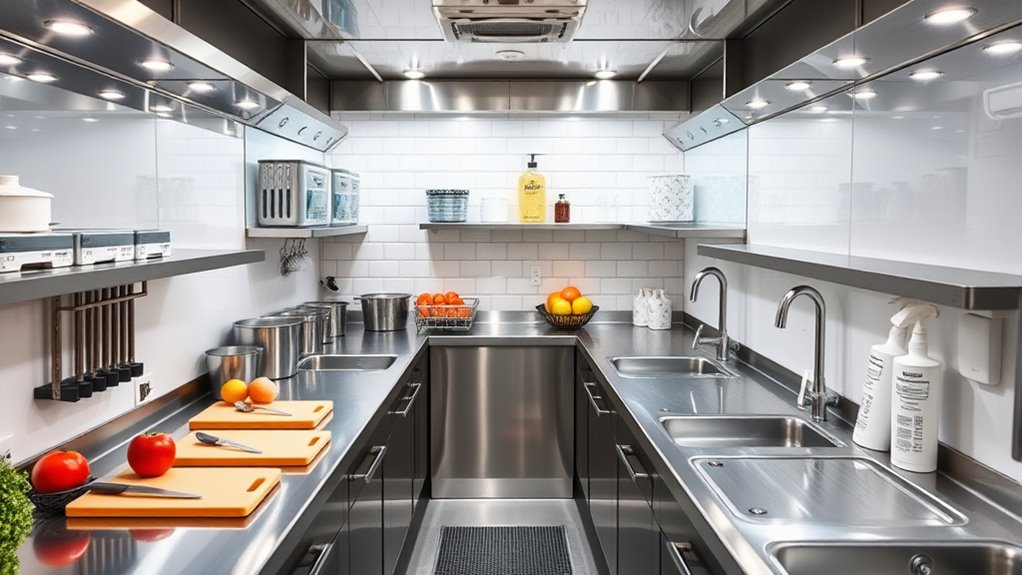 sanitary mobile kitchen design