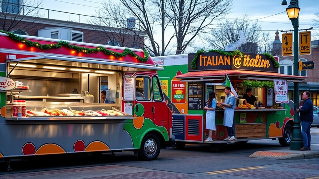 seafood and italian trucks