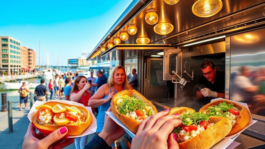 seafood gourmet rolls food trucks