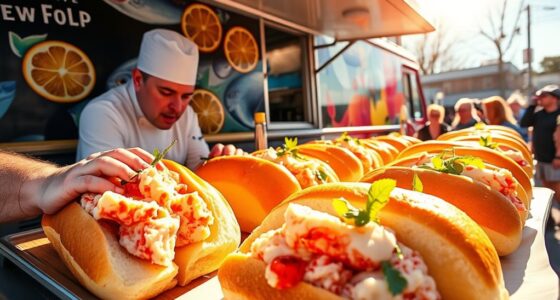 seafood gourmet rolls food trucks